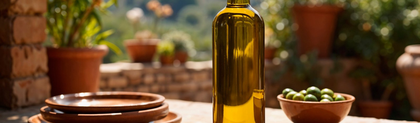 Botella de aceite con aceitunas Botella de aceite con aceitunas