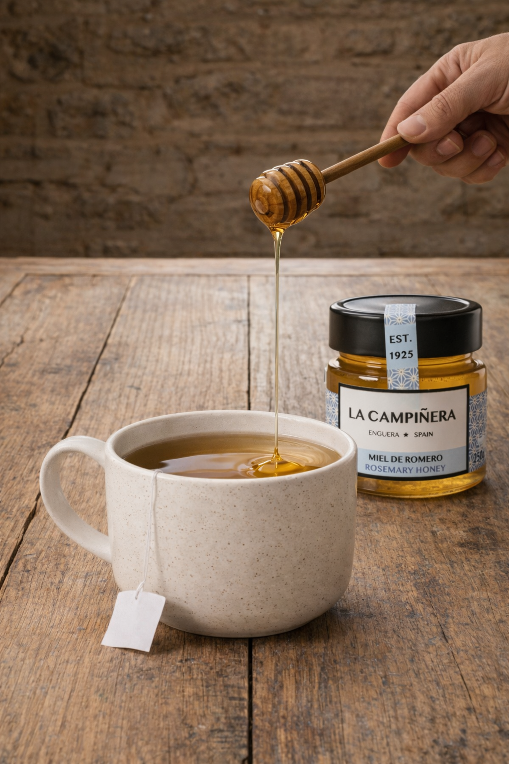 Infusión endulzada por miel de romero Oro y Olivo